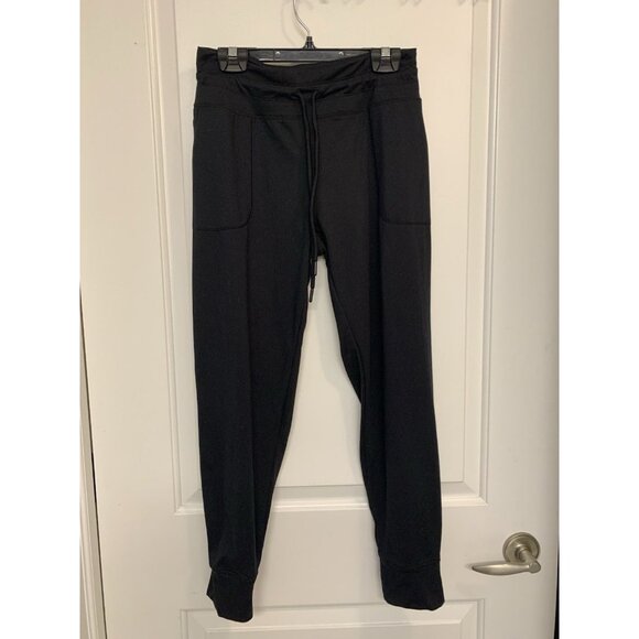 Lolë Leggings Joggers Sweatpants Drawstring Ankle Cuff Black Small - Picture 4 of 6
